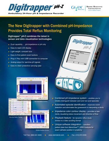 The New Digitrapper with Combined pH-Impedance Provides Total ...