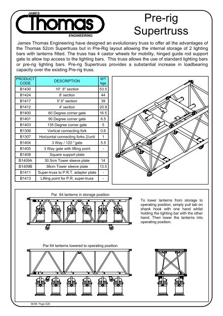 Pre Rig Supertruss Gopher Stage Lighting Pre Rig Supertruss Gopher Stage Lighting