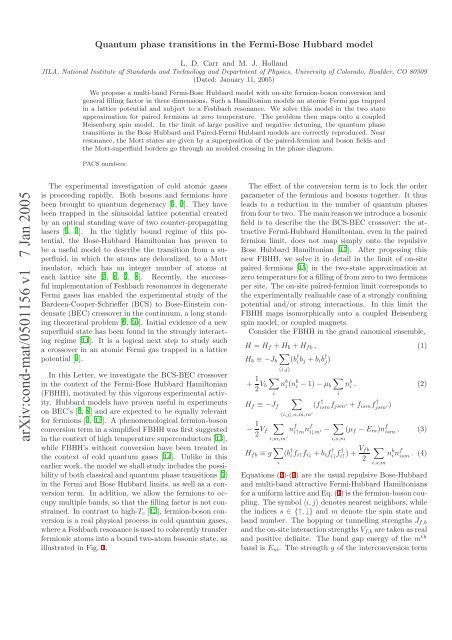 arXiv:cond-mat/0501156 v1 7 Jan 2005 - Physics