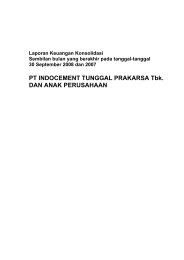 PT INDOCEMENT TUNGGAL PRAKARSA Tbk. DAN ANAK ...