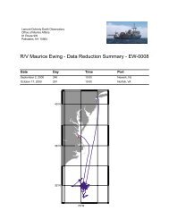 R/V Maurice Ewing - Data Reduction Summary - EW-0008 - Marine ...