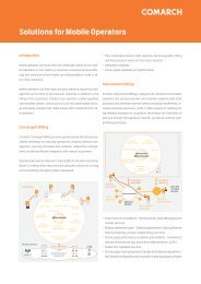 Solutions for Mobile Operators - Comarch