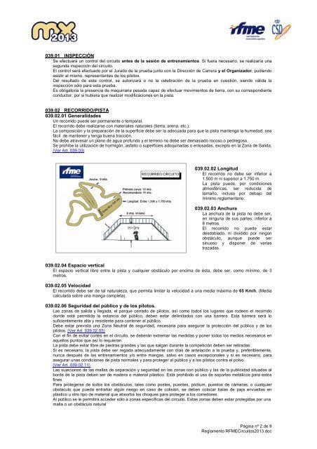 Reglamento para circuitos del RFME Campeonato de España de ...