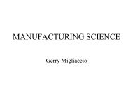 Manufacturing Science (PDF) - PQRI