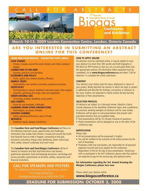 Biogas - Green Rural Opportunities Summit and Exhibition