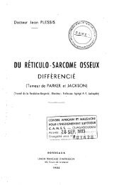 DU RETICUlO-SARCOME OSSEUX