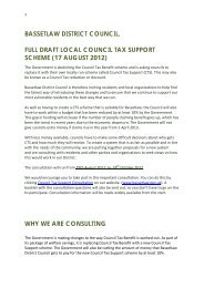 bassetlaw district council. full draft local council tax support scheme