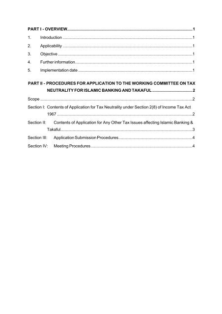 Tax Neutrality on Islamic Banking and Takaful - Chartered Tax ...