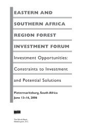 Investment Forum Proceedings - PROFOR