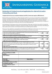 WG 2.6 Declaration of criminal record and ... - British Rowing