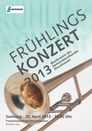 Samstag - 20. April 2013 - 19.30 Uhr - Musikverein des ...