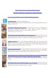 Liste des publications du musÃ©e - Carcassonne