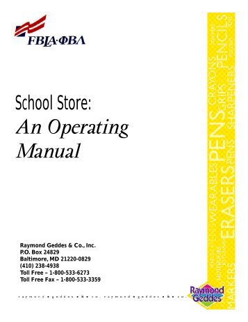 School Store: An Operating Manual - FBLA-PBL