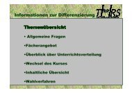 Informationen zur Differenzierung ThemenÃ¼bersicht