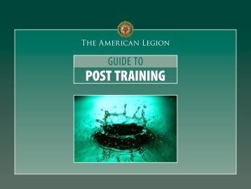 Guide To Post Training - American Legion