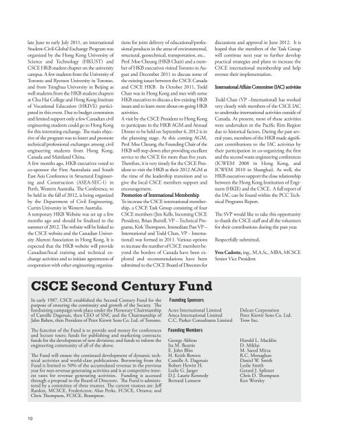 Annual Report 2011 - CSCE â¢ Canadian Society for Civil Engineering
