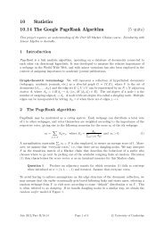 10 Statistics 10.14 The Google PageRank Algorithm - University of ...