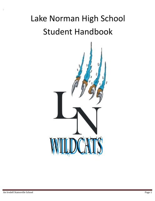 Lake Norman High School Student Handbook - Iredell-Statesville ...