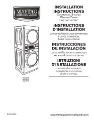 instructions d'installation - Maytag Commercial Laundry