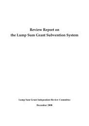 Review Report on the Lump Sum Grant Subvention ... - lwb.gov.hk
