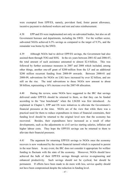 Review Report on the Lump Sum Grant Subvention ... - lwb.gov.hk