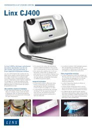 CJ400 datasheet (Fr) - Linx Printing Technologies
