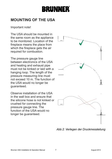 Brunner USA Instructions - Robeys Ltd