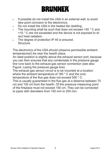 Brunner USA Instructions - Robeys Ltd