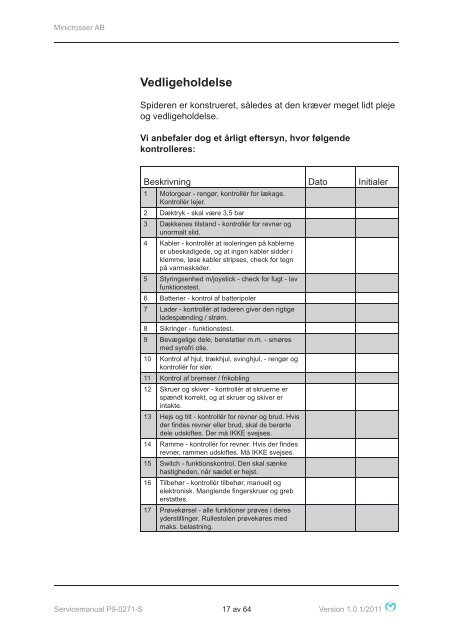 DK P9-0271-S Service manual Spider ver 102.indd - Minicrosser