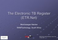 The Electronic TB Register (ETR.Net) - South Africa