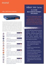 mBox 2000 Series Datasheet - Msona.co.uk