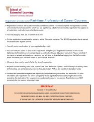 Registration procedures for Part-time Professional Career Courses