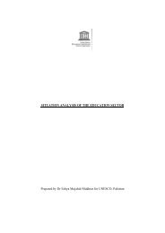 Situation Analysis of the Education Sector - UNESCO Islamabad