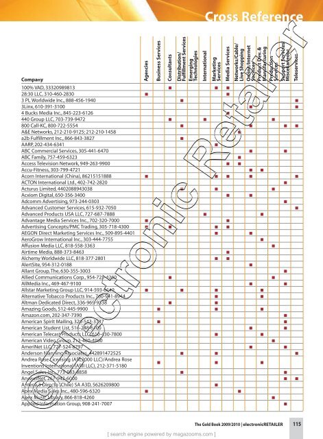 Electronic Retailer Buyers' Guide and Resource ... - Magazooms