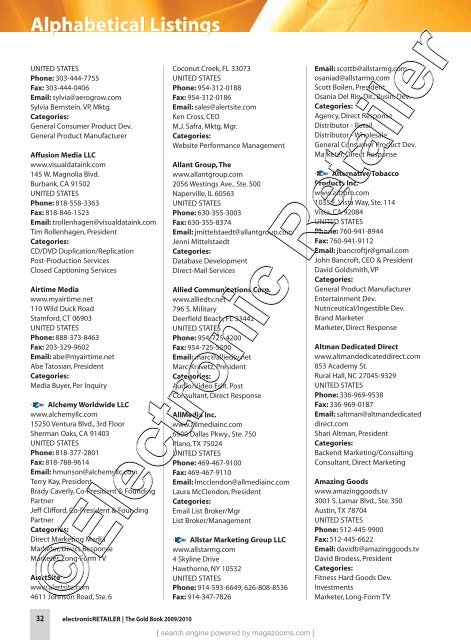 Electronic Retailer Buyers' Guide and Resource ... - Magazooms