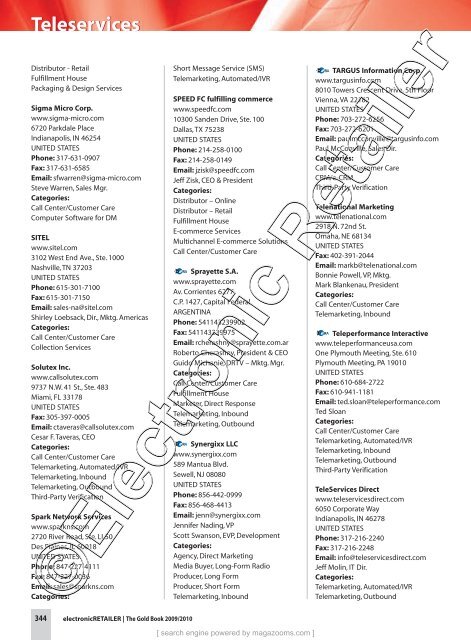 Electronic Retailer Buyers' Guide and Resource ... - Magazooms