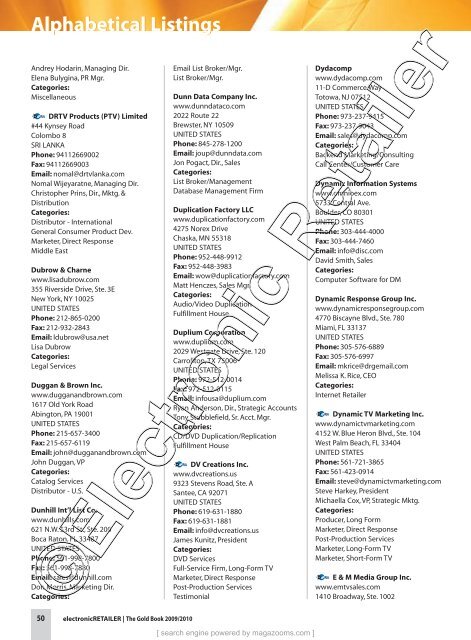 Electronic Retailer Buyers' Guide and Resource ... - Magazooms