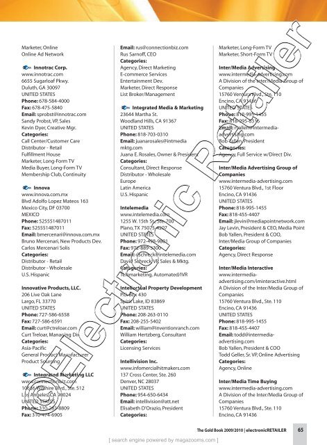 Electronic Retailer Buyers' Guide and Resource ... - Magazooms