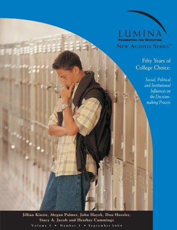 Fifty Years of College Choice: - Lumina Foundation