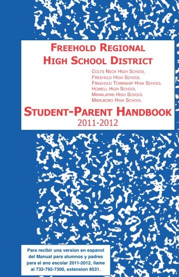 Student-Parent Handbook - Freehold Regional High School District