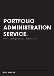 portfolio administration service. - Bell Potter Securities