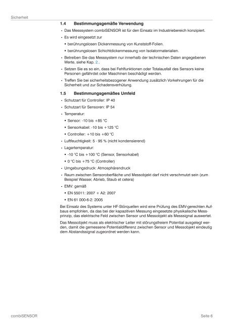 Betriebsanleitung combiSENSOR (PDF, 1.87 MB) - Micro-Epsilon ...