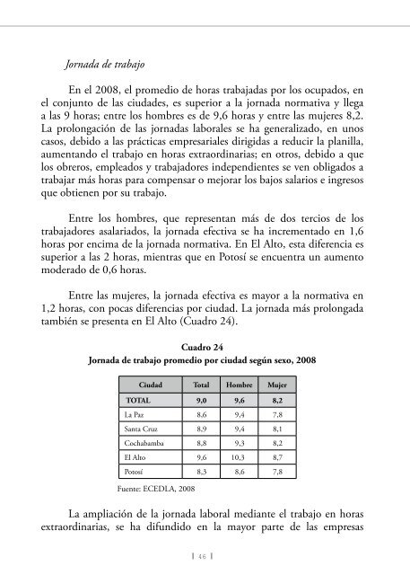 SituaciÃ³n del Empleo en tiempos de cambio - Cedla