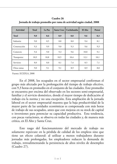 SituaciÃ³n del Empleo en tiempos de cambio - Cedla