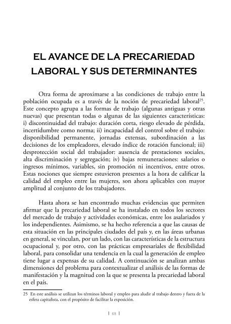 SituaciÃ³n del Empleo en tiempos de cambio - Cedla