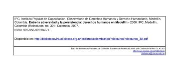 IPC, Instituto Popular de CapacitaciÃ³n. Observatorio de ... - eFaber