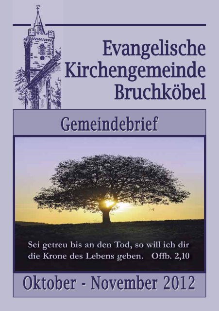 Gemeindebrief Oktober - November 2012 - Evangelische Kirche ...