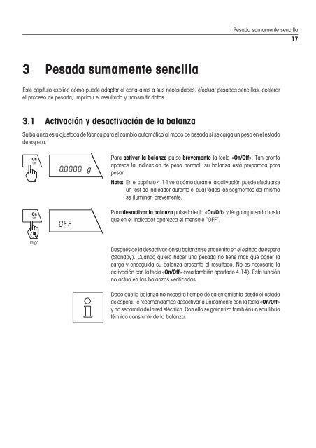 Instrucciones de manejo Balanzas AG - METTLER TOLEDO