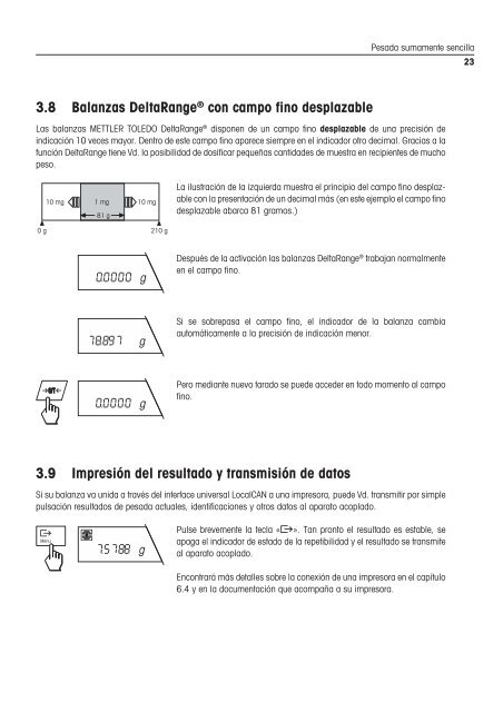 Instrucciones de manejo Balanzas AG - METTLER TOLEDO