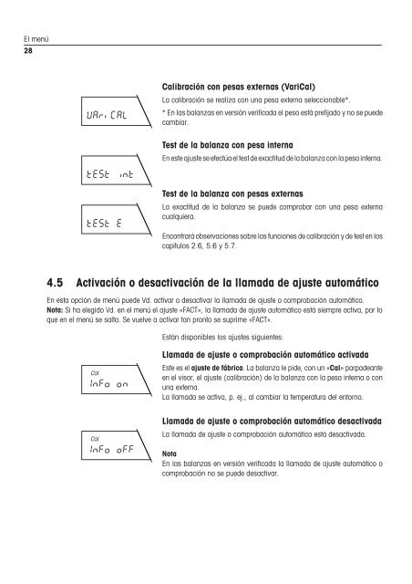 Instrucciones de manejo Balanzas AG - METTLER TOLEDO